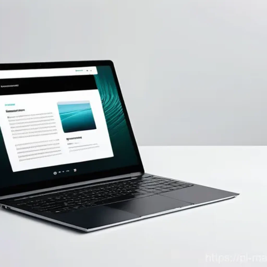 성공적인 웹사이트 설계 기초 - **Minimalist AI-Personalized Website Interface:** A high-angle shot of a sleek, modern laptop displa...