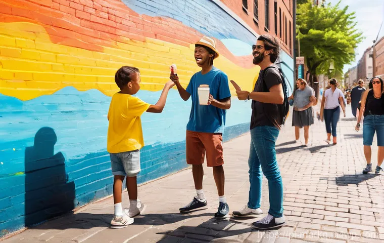 고객 인터뷰를 통한 시장 통찰 얻기 - **Prompt 1: Urban Street Art Festival**
A vibrant, diverse group of people of all ages enjoying ...